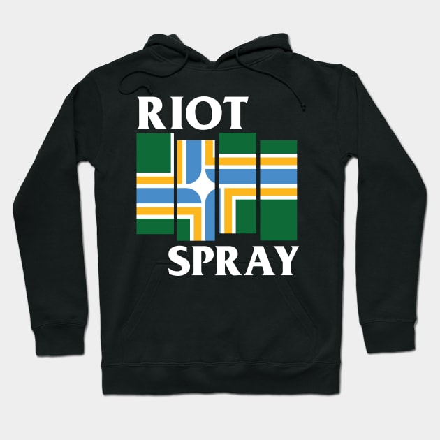 Riot Spray Tribute Tee Hoodie by Gimmickbydesign